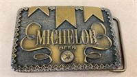 Michelob beer belt buckle 1976