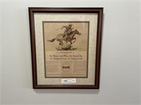Framed Winchester Advertising Print