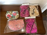 Vintage Collection of Silk Makeup Bags