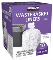 500-Pk Kirkland Signature 10 Gallons Wastebasket