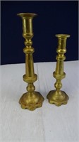 Brass Colored Candle Holders (2)