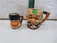 2 Vintage Occupied Japan Toby Cups (2&1/2" and
