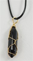 Natural Quartz Crystal Pendant - Wire-Wrapped,