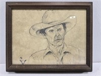 Handmade cowboy drawing