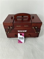 Singer Box of Sewing Items 8"x5"x7"H