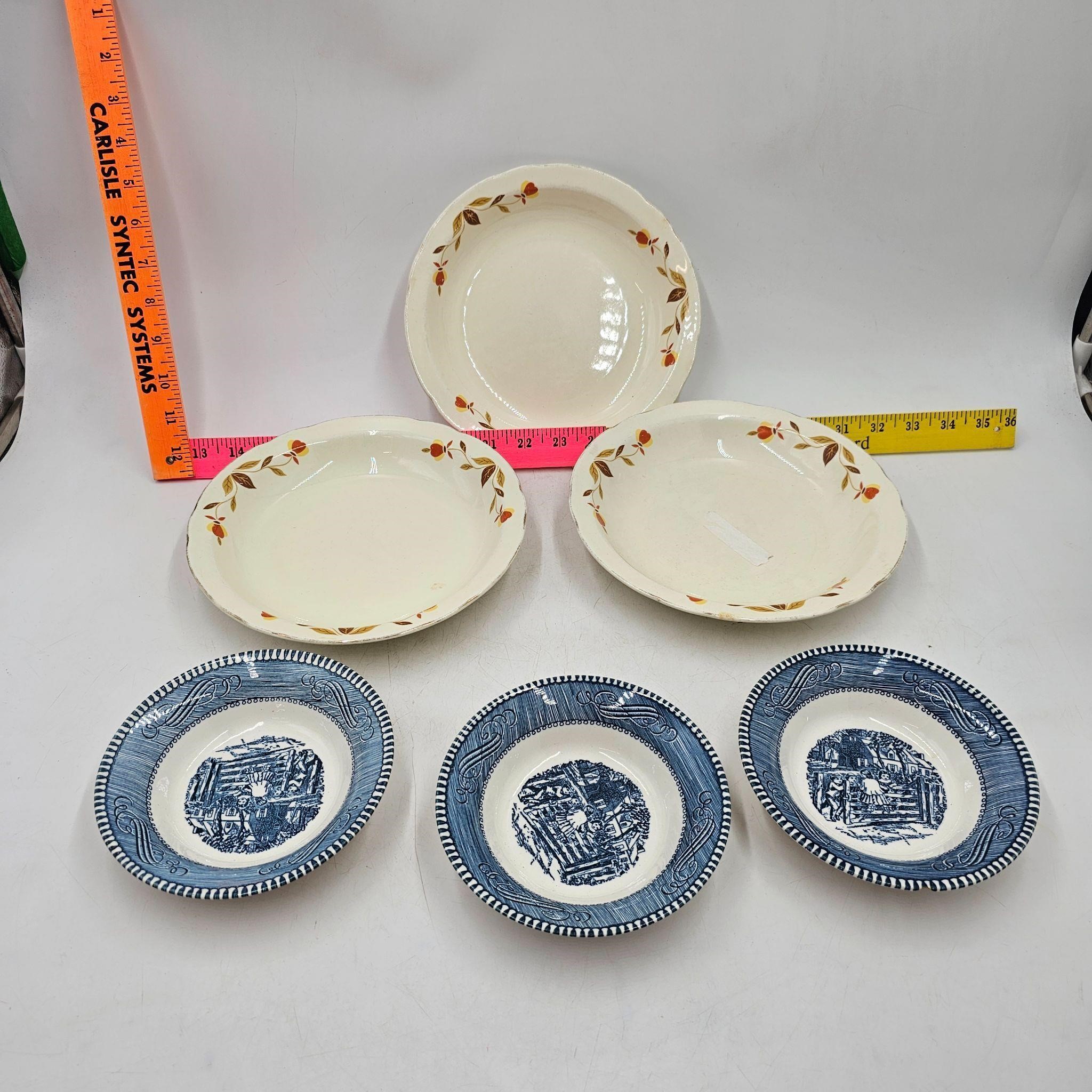 Currier and Ives Fruit Bowls (3)