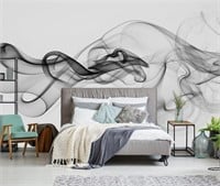 Gray Smoke Wallpaper Abstract Ink Marble Mural