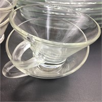 Vintage Glass Snack Plates/Cups
