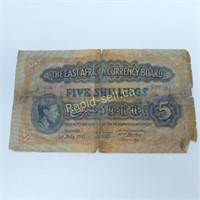 Rare East African Currency Board Bank Note