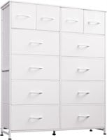 WLIVE Tall Dresser, 12 Drawers, White