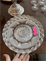 LARGE HIGH END VERY NICE CUT CRYSTAL PLATTER