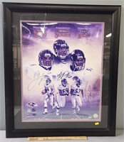 Baltimore Ravens Poster Signed Ray Lewis Suggs