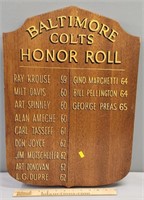 Baltimore Colts Honor Roll Football Plaque