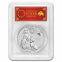 2023 Aus 1 Oz Silver Lunar Rabbit Ms-70 Pcgs Fdi