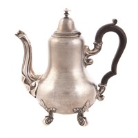 French Victorian engine turned silver coffee pot