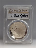 Pete Rose Signed 2014 P Silver PCGS PR70DCAM HOF