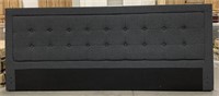 Resident King Grey Button Fabric Bed Frame