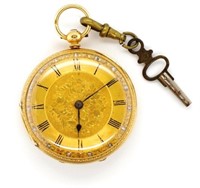 Victorian 18ct gold fob watch