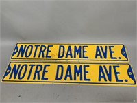 The Buckboard Notre Dame Ave. Single Sided Signs