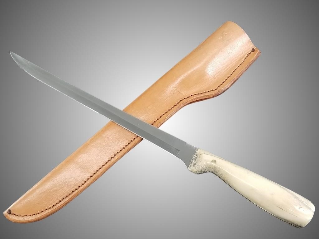 Michael Scott filet knife with moose antler handle