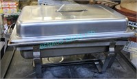1X, S/S CHAFING DISH W/ LID (2X S/S BASES)
