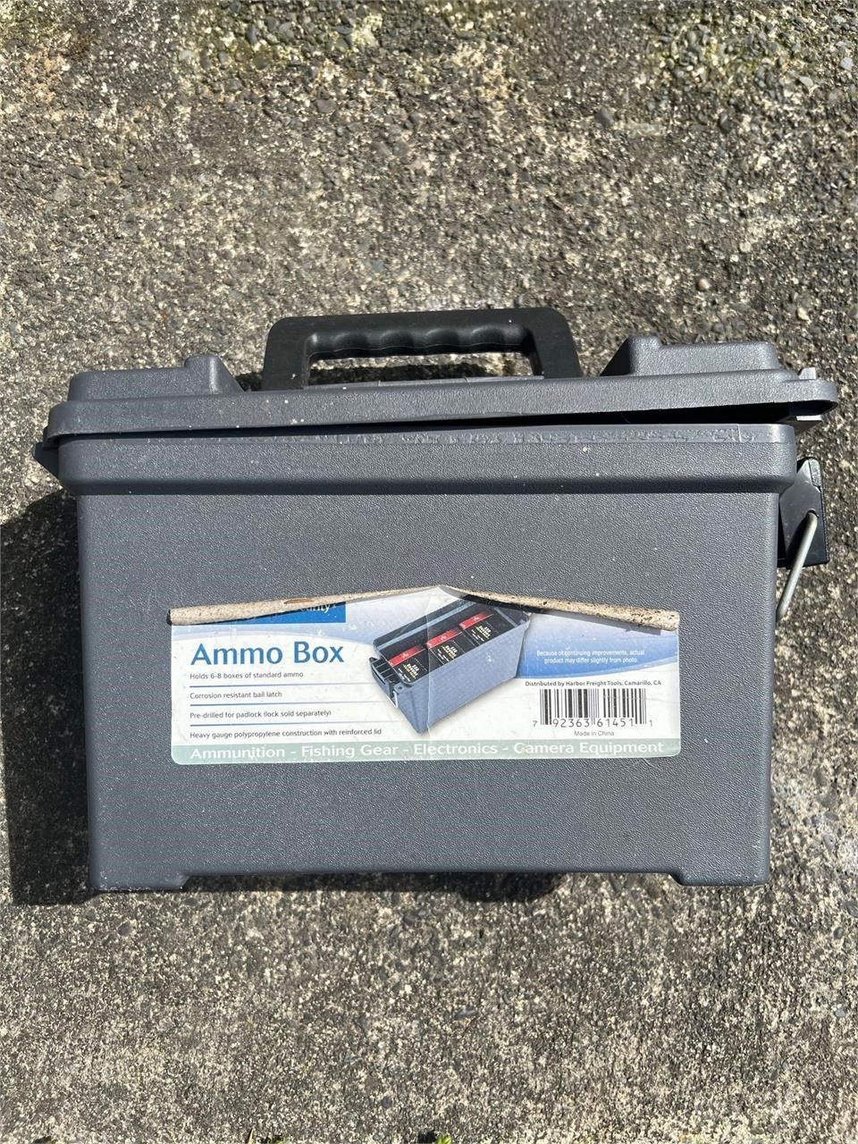 GRAY PLASTIC AMMO BOX