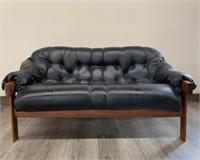 Exceptional Rosewood/Leather MCM Loveseat