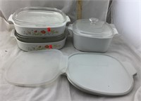 3 pc Corningware Dishes with Lids