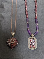 2 Piece Necklaces with Gemstones