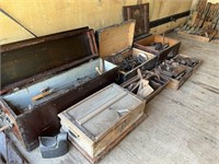 Large Collection of Antique Tools & Tool Boxes