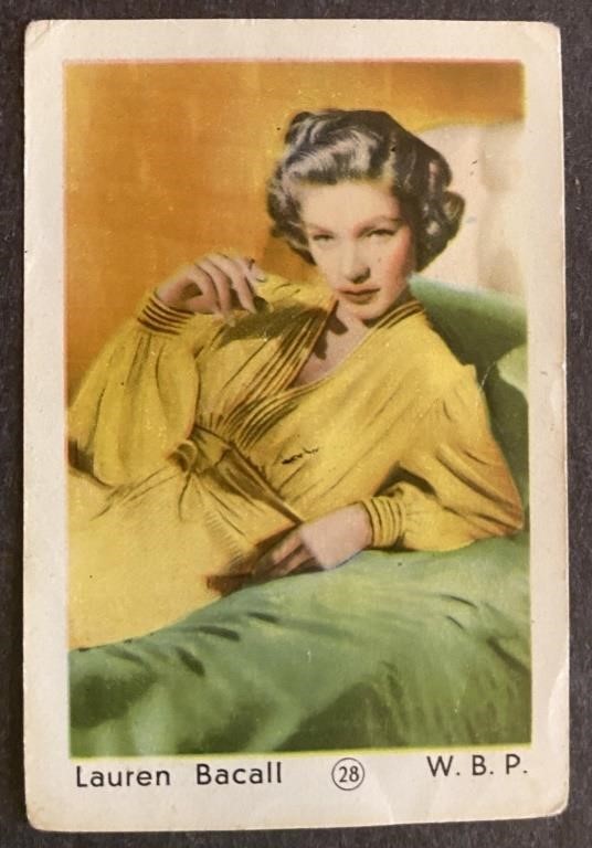 LAUREN BACALL: Antique Gum Card (1958)