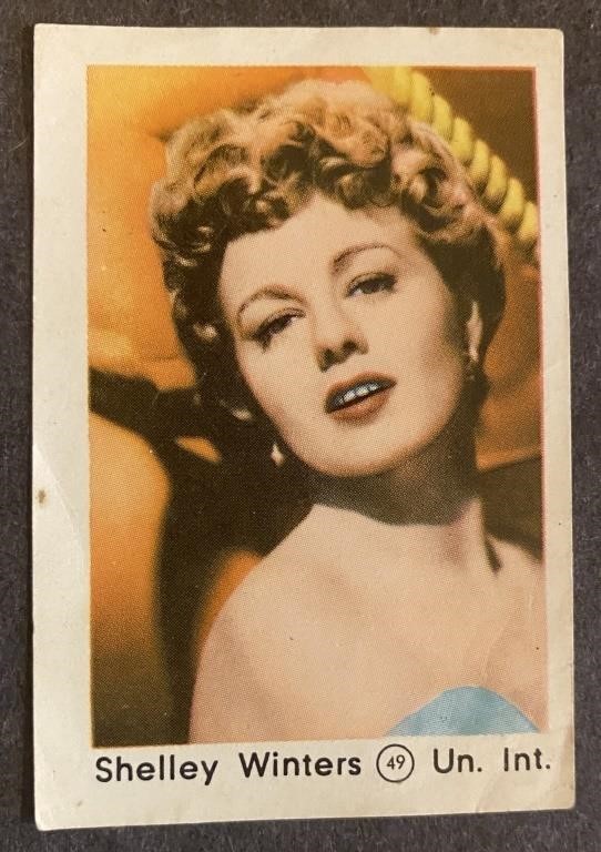 SHELLEY WINTERS: Antique Gum Card (1958)