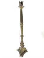 42"H Brass Floor Candle Stand