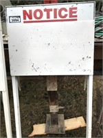 White Metal A-Frame Standing Sign /EACH