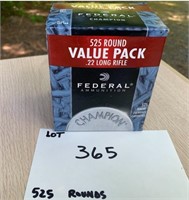 1 Box Federal Champion 525, 22lr value pack,