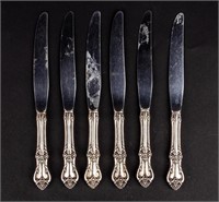 Lot of 6 Sterling Silver Flatware Knives
