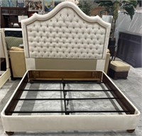King Size Tufted upholstered bed frame  
Side