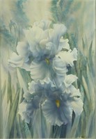 Denton '86 Signed Watercolor of Iris