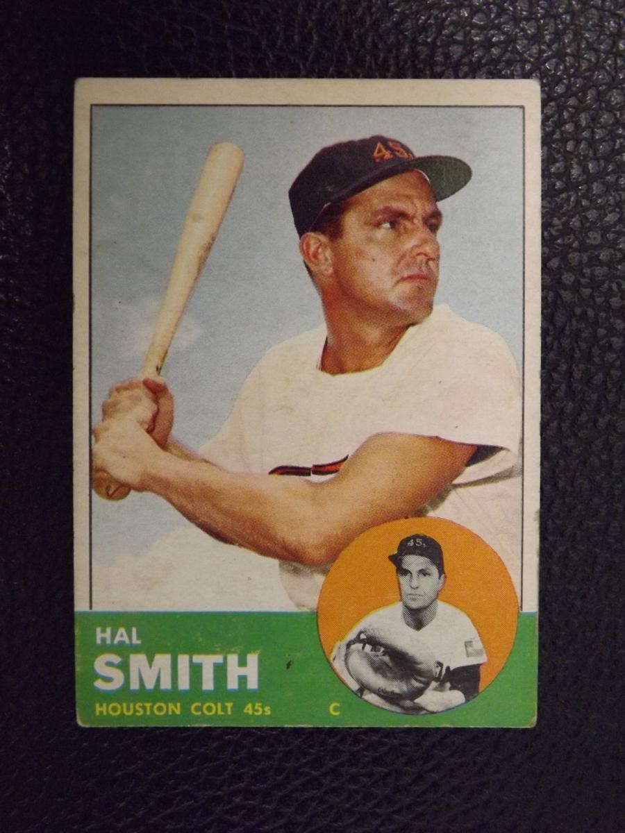 1963 TOPPS #153 HAL SMITH HOUSTON COLT 45'S