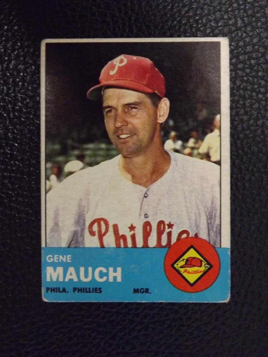 1963 TOPPS #318 GENE MAUCH PHILLIES VINTAGE