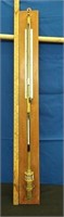 Vintage Brass with Mercury Thermometer