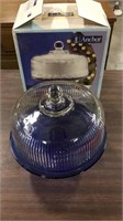 Anchor glass cake stand- lidded