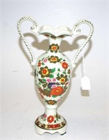 Hubert Bequet, Belgium painted ceramic vase