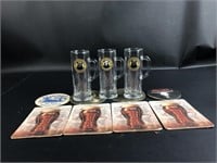 The Bear Lodge Shot Glasses w/Coasters