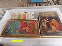 VHS Movie Tapes, qty box of