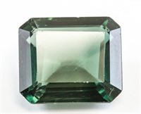 9.55ct Emerald Cut Dark Green Natural Sapphire GGL