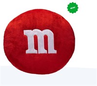 M&M's Shaped 16" Plush Fleece Pillow, Red