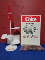 Coca-Cola Board With Letters & Coca-Cola Bottle