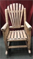 Log art rocking chair