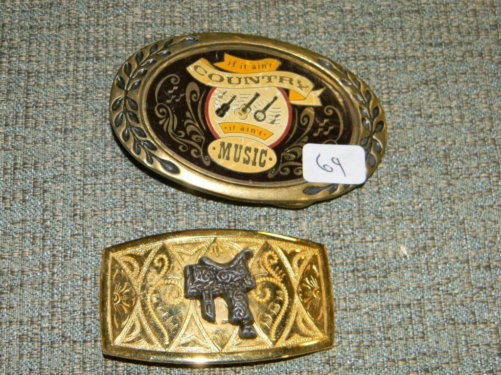 2 - Small Country Belt Buckles